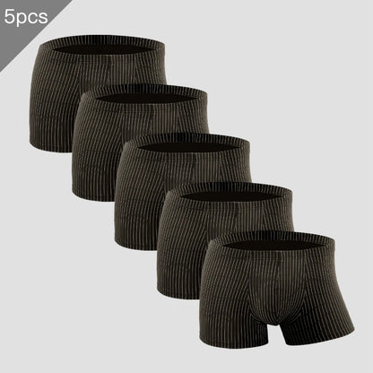 5pcs Men's pure cotton underwear. Simple-style men's cotton boxer shorts. Thin styles for summer. Comfortable