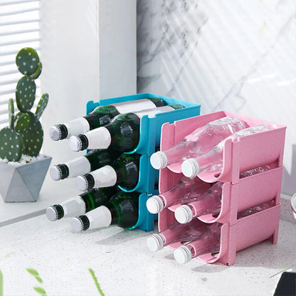 Beverage & Beer storage rack refrigerator storage rack stackable storage rack home kitchen can & bottle organizer tool,1/3/5pcs