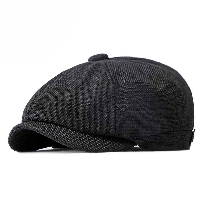 Retro Newsboy Caps Men British Painters Hats Spring and Summer Berets Herringbone Flat Cap Hip Hop Berets