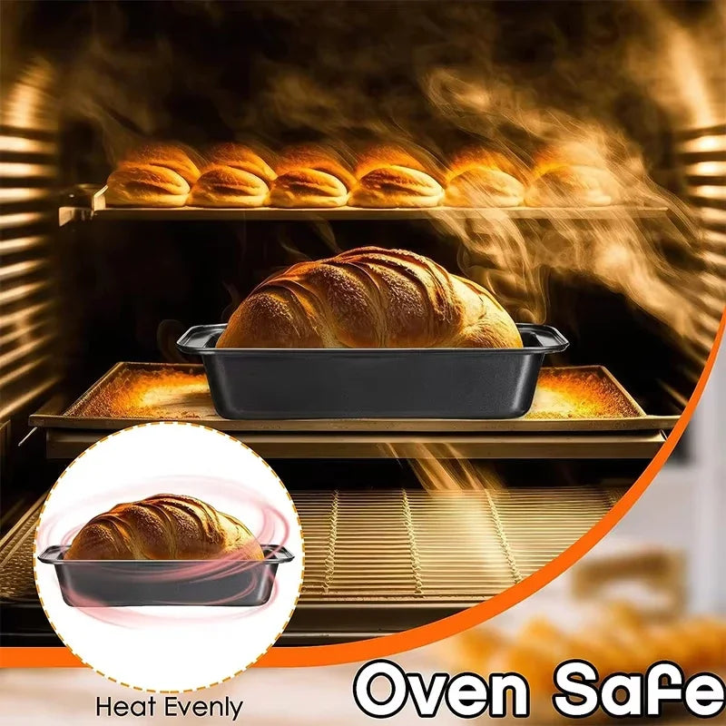 Nonstick Baking Bread Loaf Pan Carbon Steel Toast Bread Pan Tin Kitchen Rectangle Bakeware for Brownies Meatloaf Baking Tools