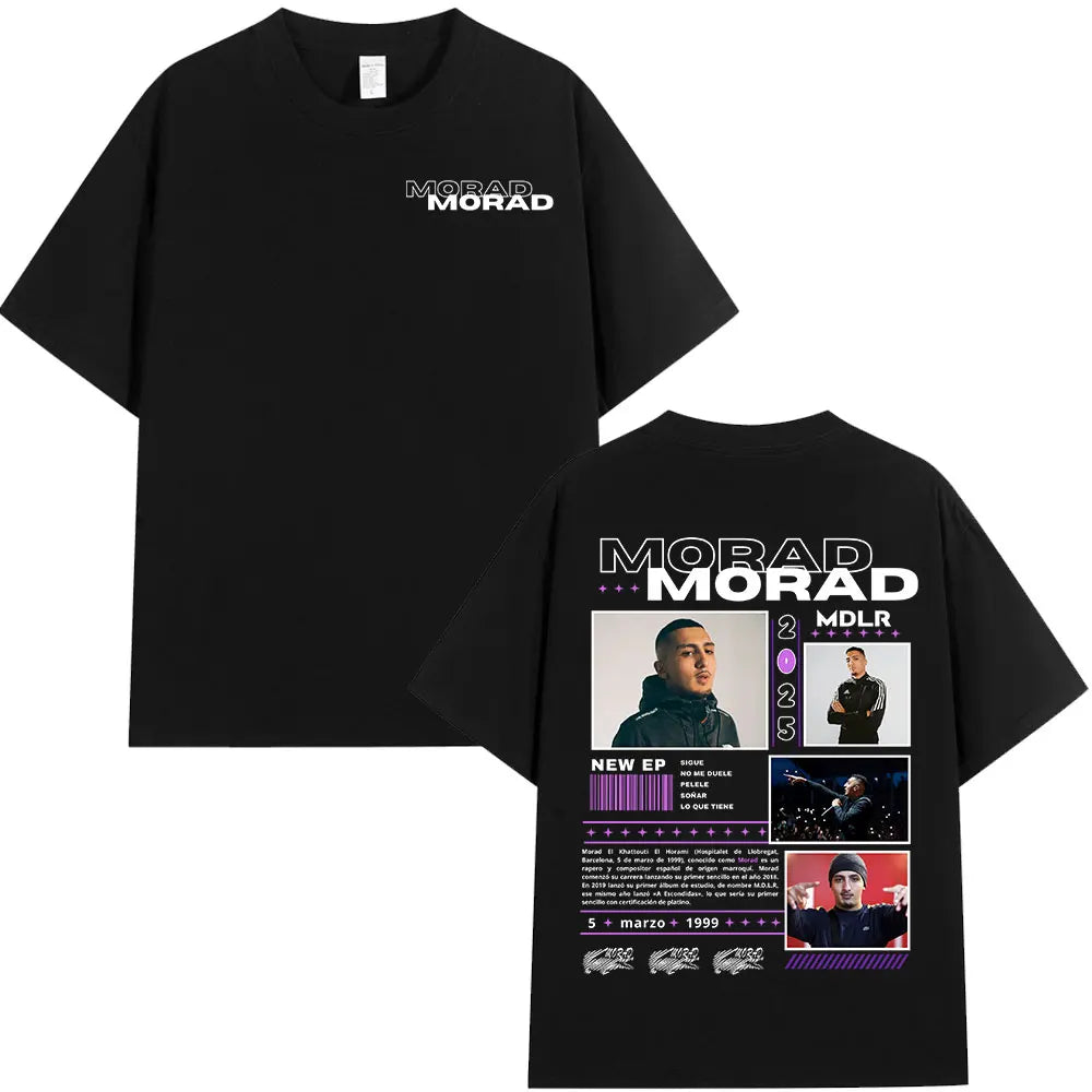 Rapper Morad MDLR Tour Album T Shirt Men's Women High Quality Cotton Tee Shirt Fashion Hip Hop Short Sleeve T-shirts Streetwear