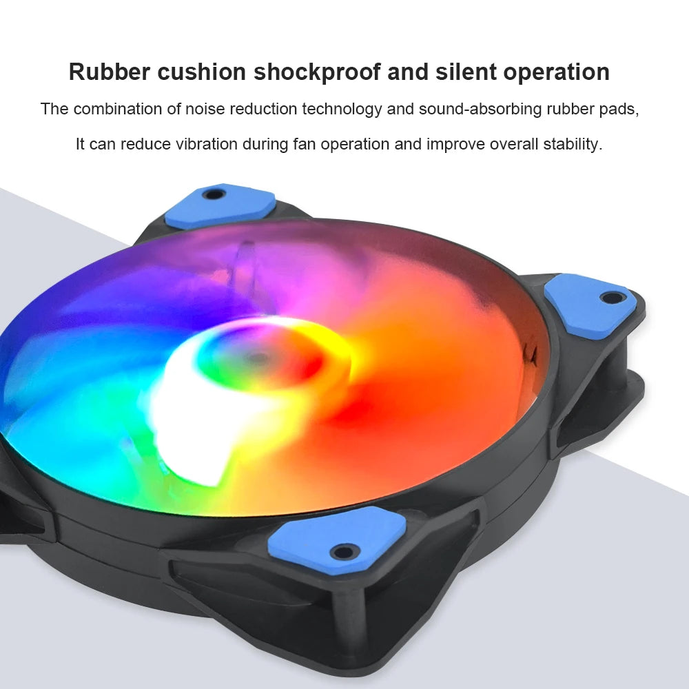 CPU Cooling RGB Silent Fan 120*120*25MM Chassis PC Accessories 120mm Gamer Computer Case 12V
