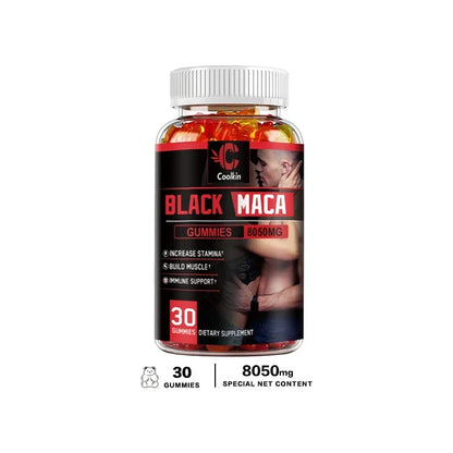 Black Maca Gummies - Increases Male Strength, Size and Endurance, and Enhances Physical and Emotional Performance