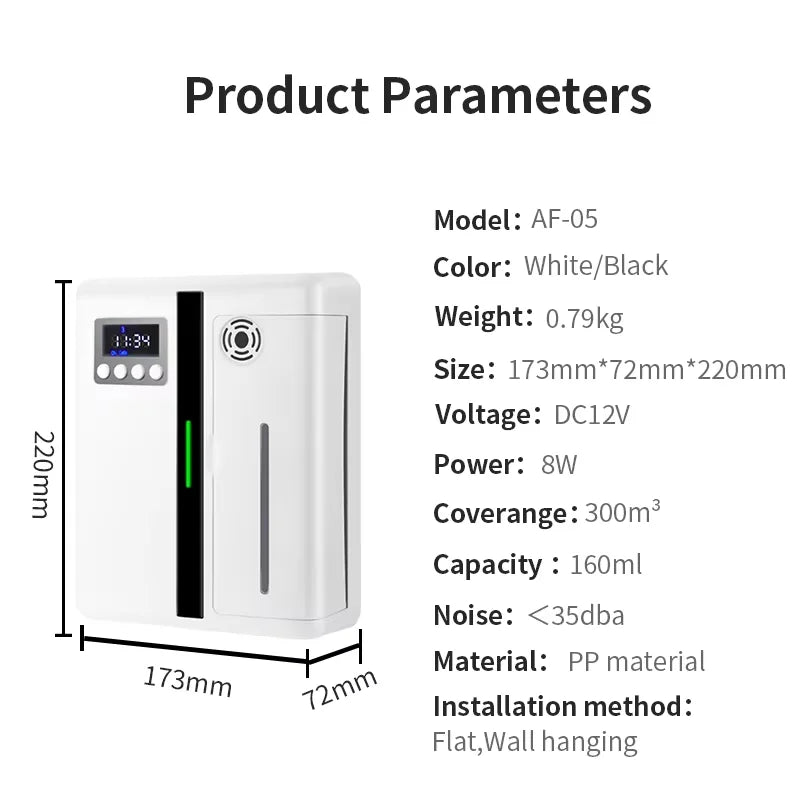 Bluetooth Aromatherapy Diffuser Wall Mounted Smart Essential Oil Machine for Home Hotel Spa Diffuser with Remote Control 2026