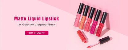 NICEFACE 34 Color Lip Gloss Waterproof Nude Matte Liquid Lipstick Moisturizing Long Lasting Lipgloss Lip Makeup Beauty Cosmetics