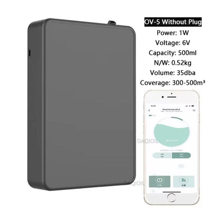 Bluetooth Smart Essential Oil Diffuser Professional Aroma Diffuser 500m³ Wall Mounted Scent Machine Electric Smell for Home