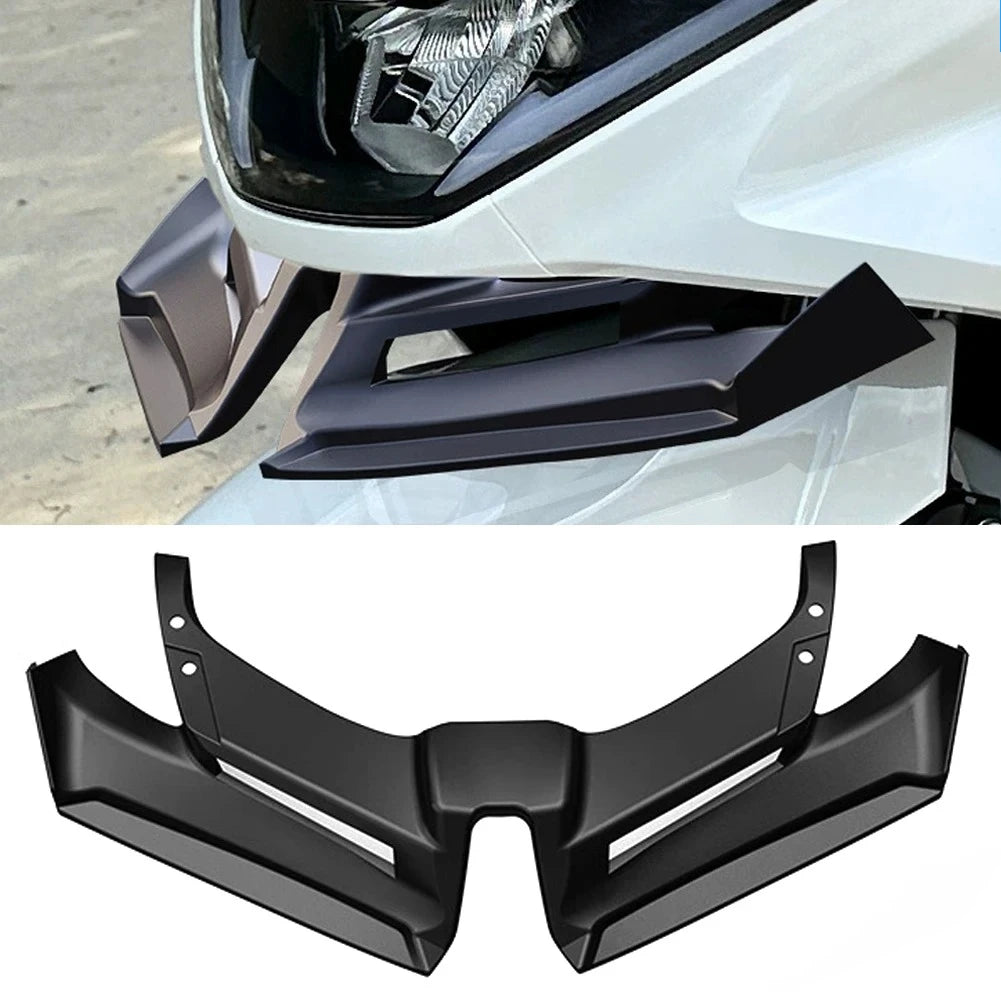 Motorcycle Front Fairing Aerodynamic Wing Cover Windshield Extension Lower Chin Fairing Accessory For Honda PCX160 2021-2024