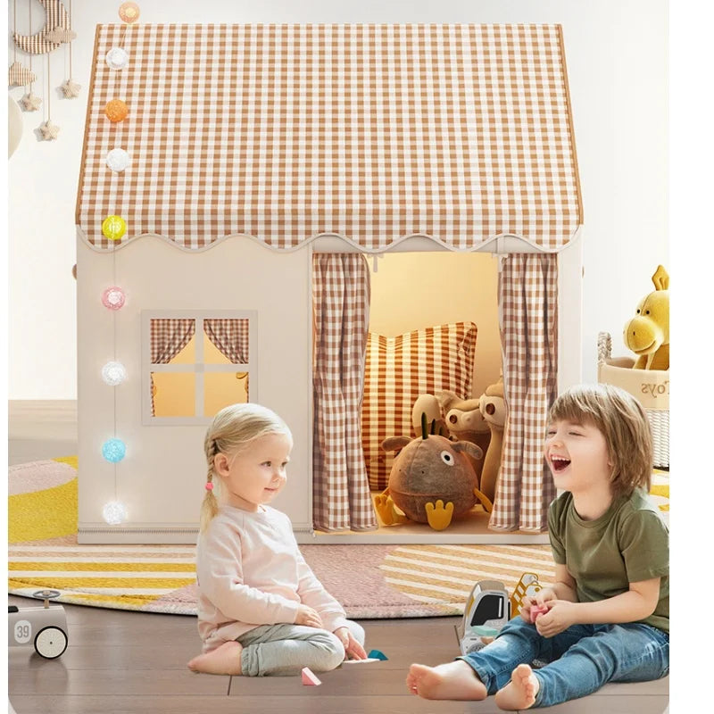 Kid Toys Tent Princess Castle Play House Cubby Children Small House Folding indoor Play tent Baby Tent Metal Frame No Light Ball