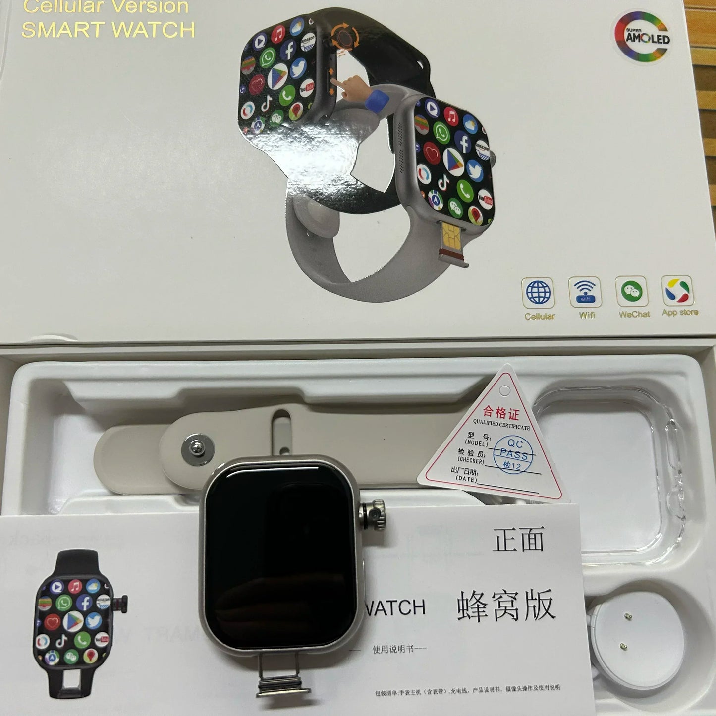 5G Smartwatch Global Version 2.29 Inch AMOLED Display with 180 Degree Rotating Camera Supports SIM Card WiFi GPS Video Calling