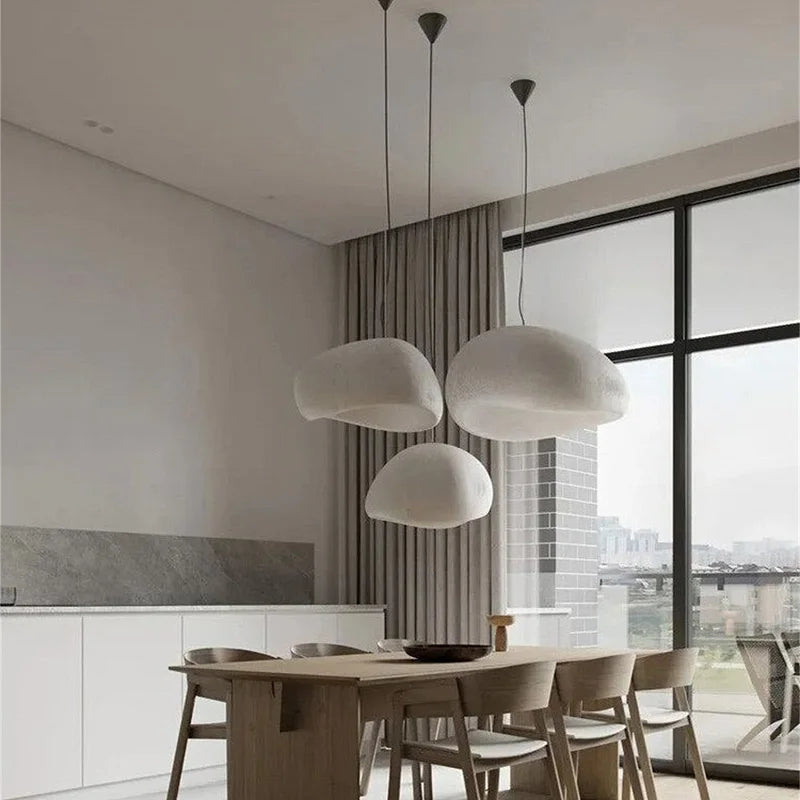 Modern Living Room LED Pendant Lamp Nordic Wabi Sabi Ceiling Chandelier Light for Dining Room Bedroom Home Decor Hanging Lamp