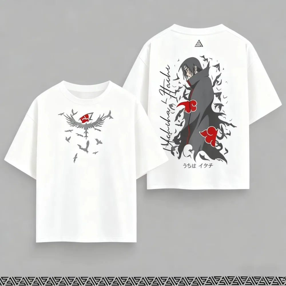 MINISO Sweat Absorbing and Breathable Fabric T-shirts for Men Women Adults and Children with Naruto Printed Cotton Male T-shirts