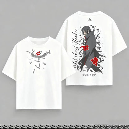 MINISO Sweat Absorbing and Breathable Fabric T-shirts for Men Women Adults and Children with Naruto Printed Cotton Male T-shirts