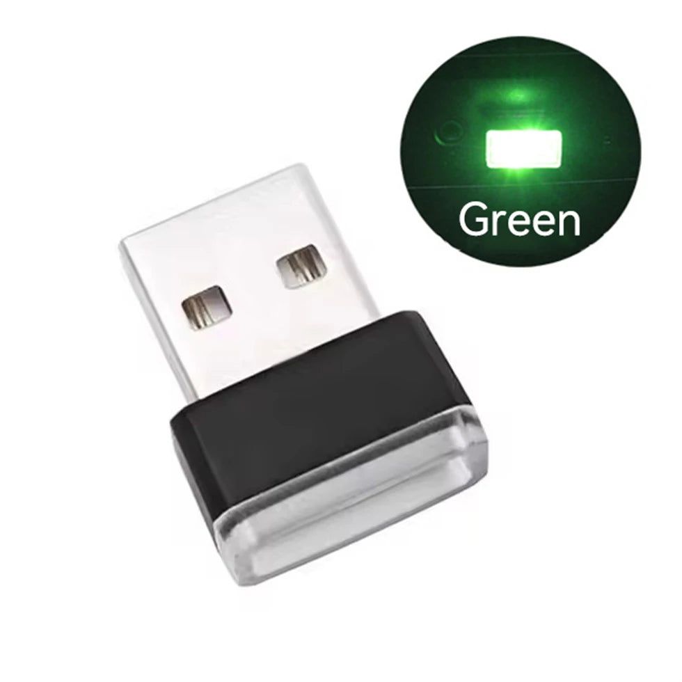 1PCS Mini Usb Light Room Modeling Car Ambient License Plate Lamp Neon Interior Auto Emergency Lighting Portable Ambient Lights