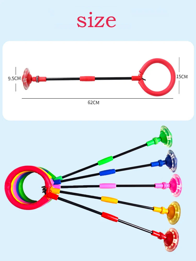 One Foot Flashing Skip Ball Jump Ropes Kids Glowing Bouncing Balls Sports Swing Ball Children Fitness Playing Child-parent Games
