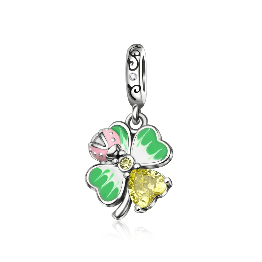 Lucky Clover Series Bead 925 Sterling Silver Original Charms Fit Pendant Charm Bracelet Dangle for Women DIY Fine Jewelry Making