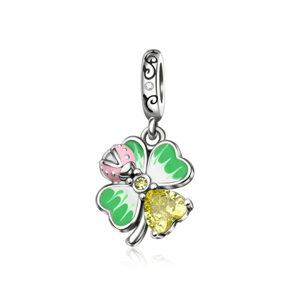 Lucky Clover Series Bead 925 Sterling Silver Original Charms Fit Pendant Charm Bracelet Dangle for Women DIY Fine Jewelry Making