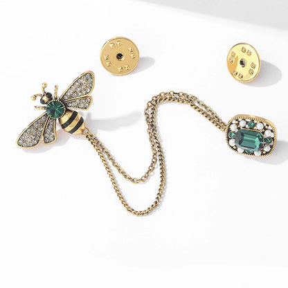 1 PCS retro little bee tassel brooch womens high-end temperament chest flower ins pins trend accessories luxury clothes accessor