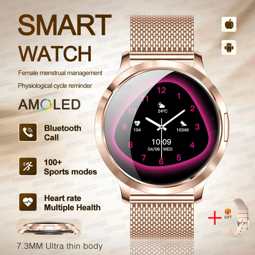 2025 New Smart Watch For Women Gift 1.32 Inch Full Touch Screen Sports Fitness Watches Bluetooth Calls Digital Smartwatch Ladies