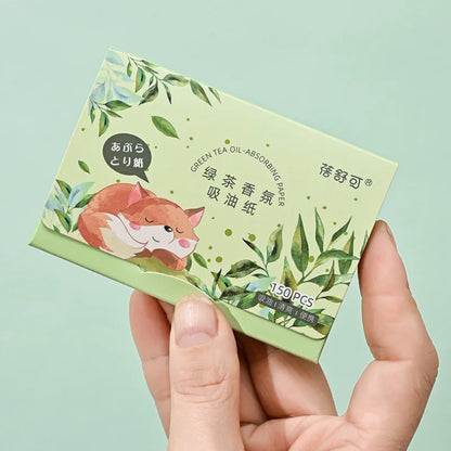 150pcs Oil Blotting Paper Facial Cleansing Oil Control Absorbing Tissues Straight For Handy Face Blotting Sheets Men Women Set