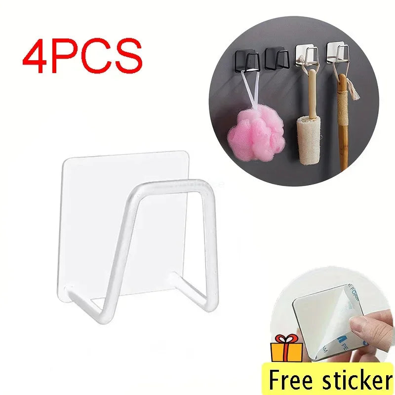 Sponge Holder Kitchen Sink Stainless Steel Sink Shelf Adhesive Holders Drain Drying Rack Wall Hook Accessories Storage Organizer