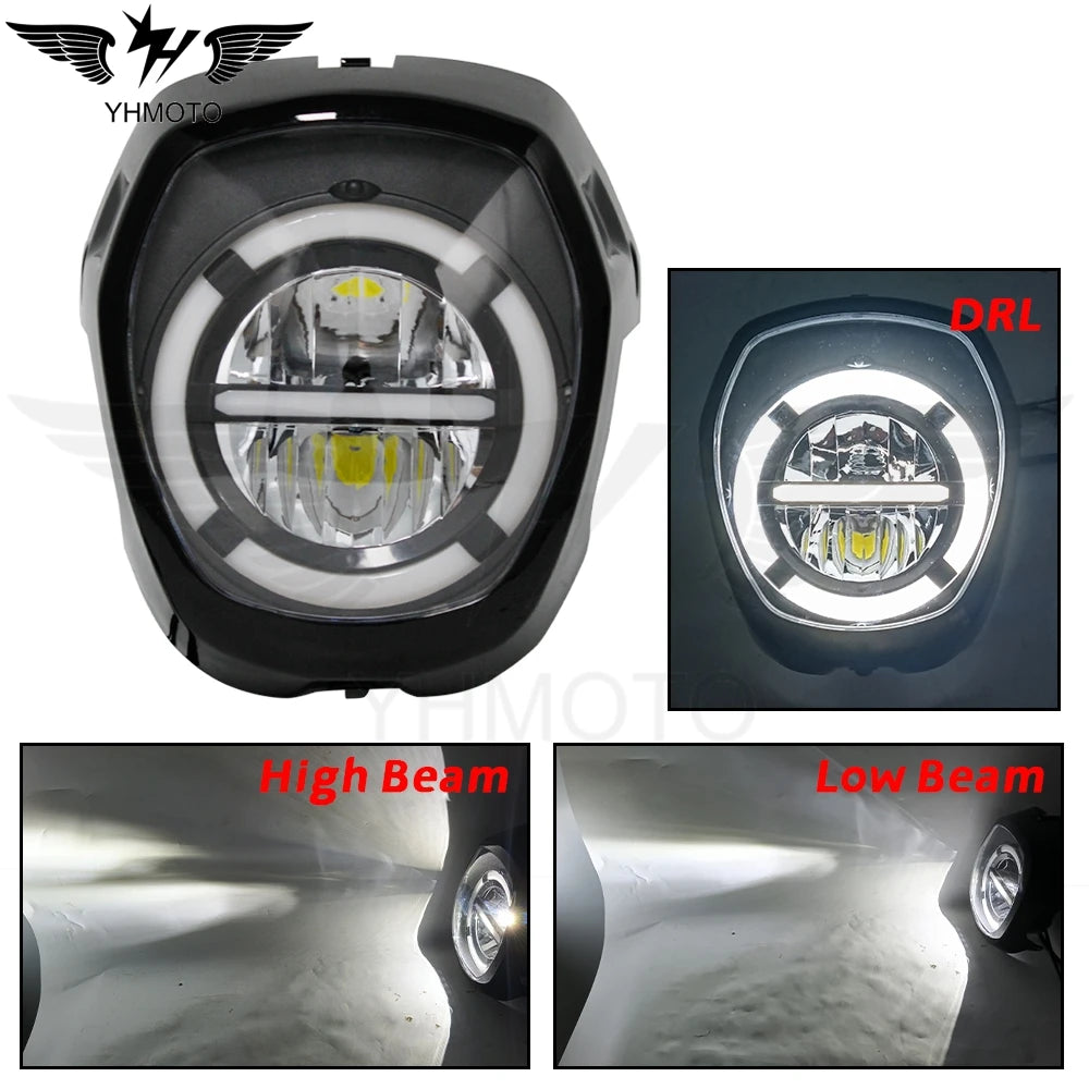 Motorcycle DC 12V Headlight Assembly For Honda NAVI 2022-2023 Head Lamp Accessories  Black Fairing Front Light HeadLamp