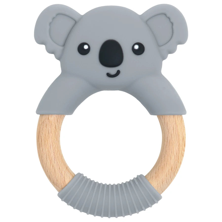 1PC BPA Free Koala Wood Ring Kids Teething Rodent Infant Baby Teether Toys Baby Gym Mobile Rattles Newborn Educational Toys