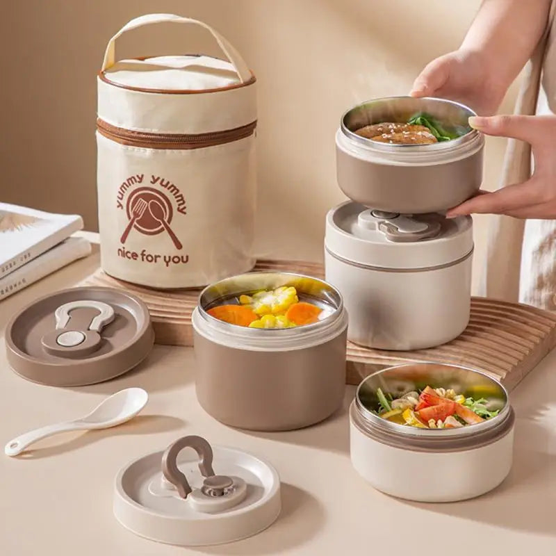 350ml/650ml Food Thermal Jar Insulated Soup Cup Thermos Containers Stainless Steel Lunch Box Thermo Keep Hot for School Children