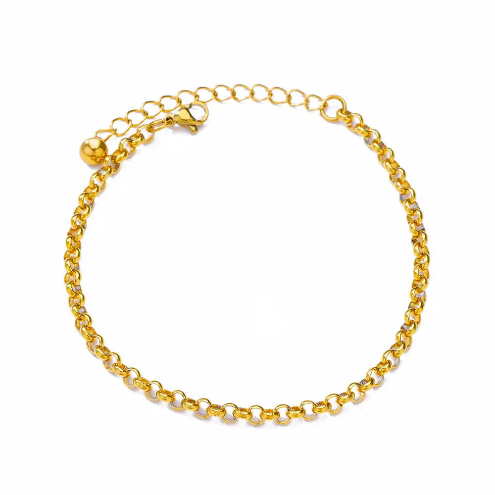 Zircon Cross Anklets For Women Gold Color Stainless Steel Cross Anklet Double Chain Summer Beach Party Jewelry Gift Accessories