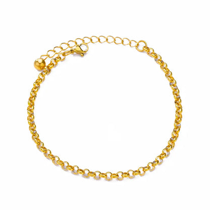 Zircon Cross Anklets For Women Gold Color Stainless Steel Cross Anklet Double Chain Summer Beach Party Jewelry Gift Accessories