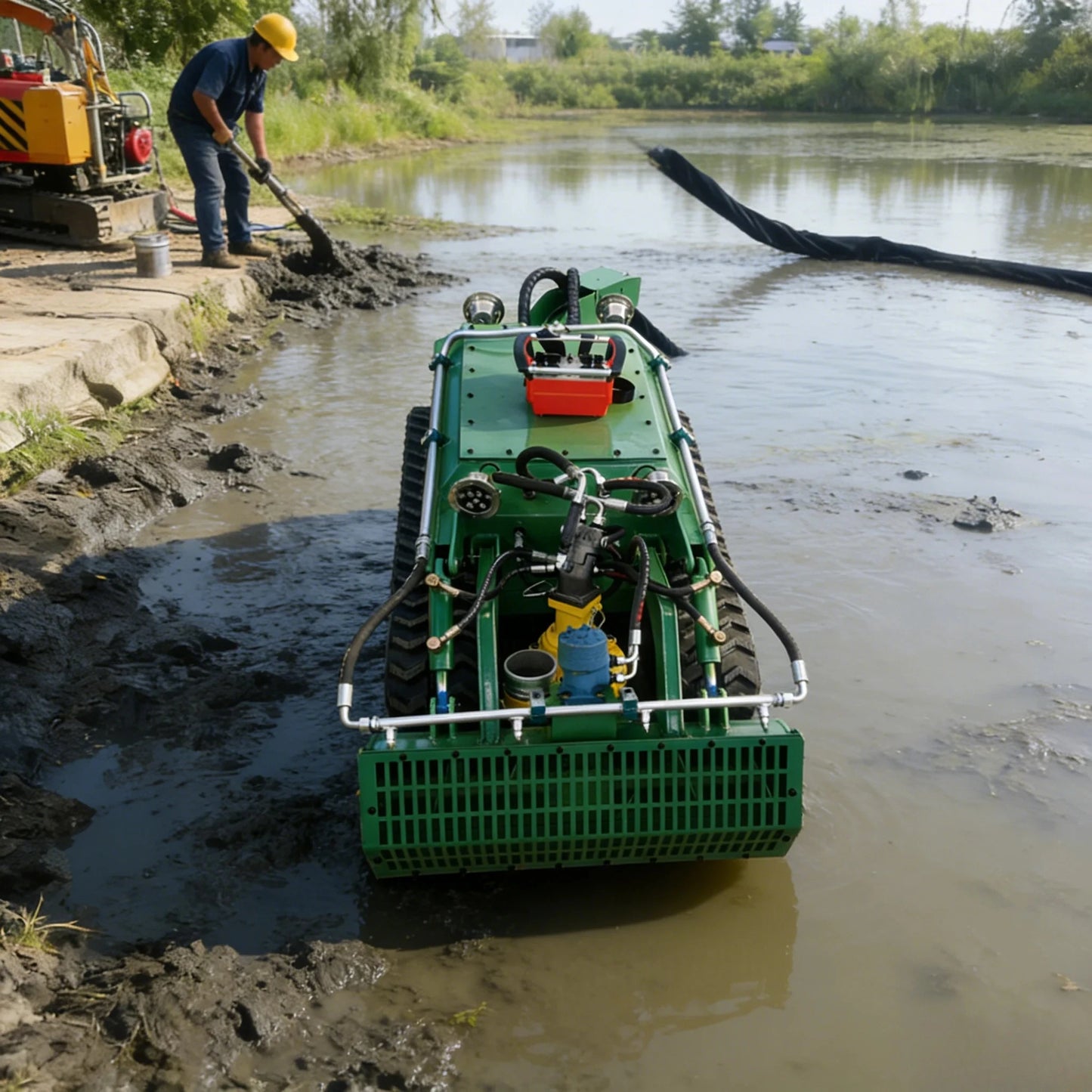Customized Underwater Dredging Robot Fully Automatic Reusable for River Channel Septic Tank Cleaning