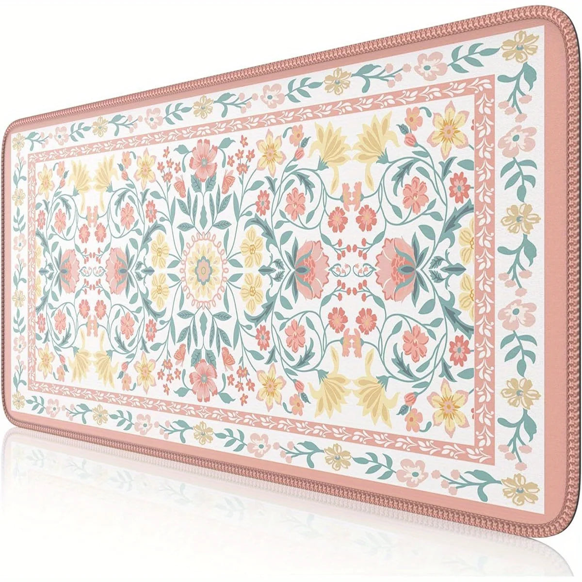 Floral patterned anti-slip mouse pads for office, home and school work areas, computer desktop decoration and office accessories