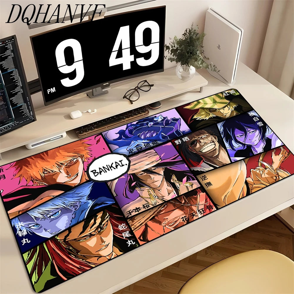 BLEACH Mouse Pad Desk Mat Large Natural Rubber Non-slip Anti-fray Anime  Mousepad With lock edge Keyboard Ergonomic Office Home