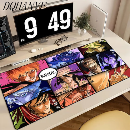 BLEACH Mouse Pad Desk Mat Large Natural Rubber Non-slip Anti-fray Anime  Mousepad With lock edge Keyboard Ergonomic Office Home