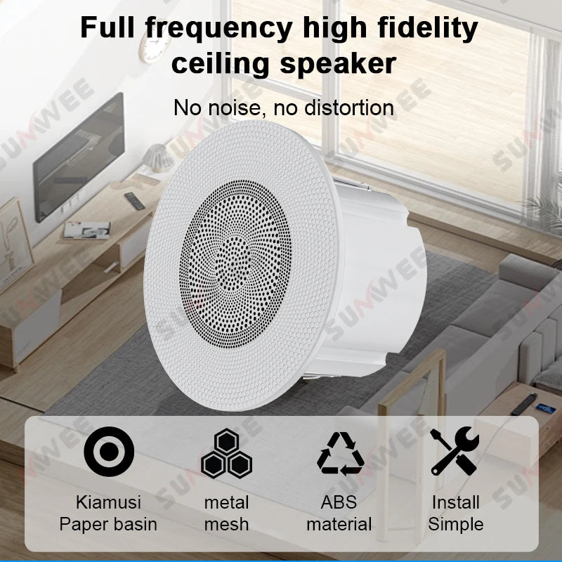 3 Inch Passive ceiling speakers 4 Ohm home Theater Background Music Stereo sound Embedded Audio system For Kitchen Living Room