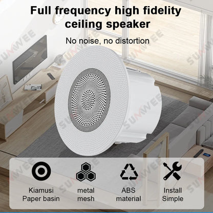 3 Inch Passive ceiling speakers 4 Ohm home Theater Background Music Stereo sound Embedded Audio system For Kitchen Living Room