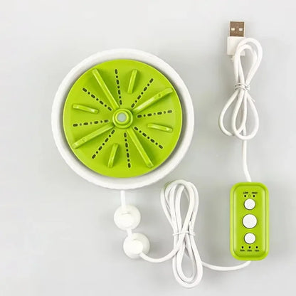 Portable USB Mini Washer Compact Turbine for Underwear & Socks with 3 Adjustable Speeds Space-Saving Design for Dorms & Travel