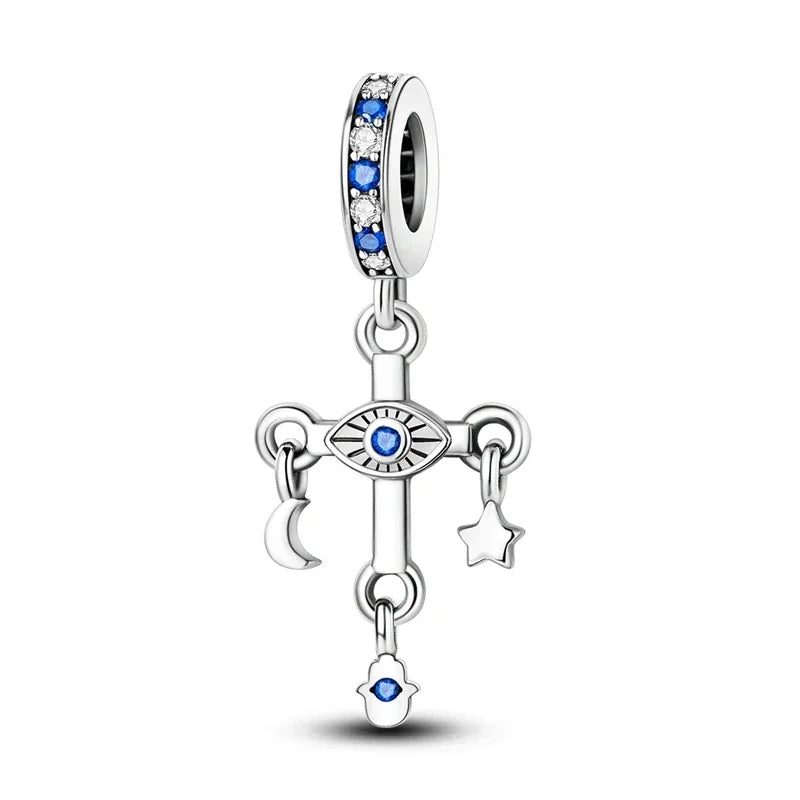 Hot Sale 925 Silver Color Evil Eye Charm Demon Eye Bead For Original  Bracelet&Bangle DIY Making Fashion Jewelry Gift