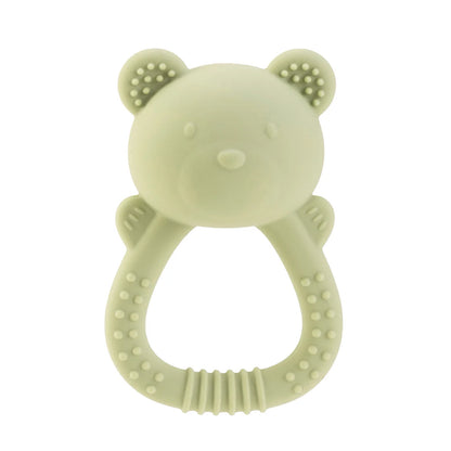 Color Kids 1PCS Silicone Baby Teether Toy BPA Free Chewing Ring Rattle Safe Teething Infant Soothing Gums Baby Shower Gift