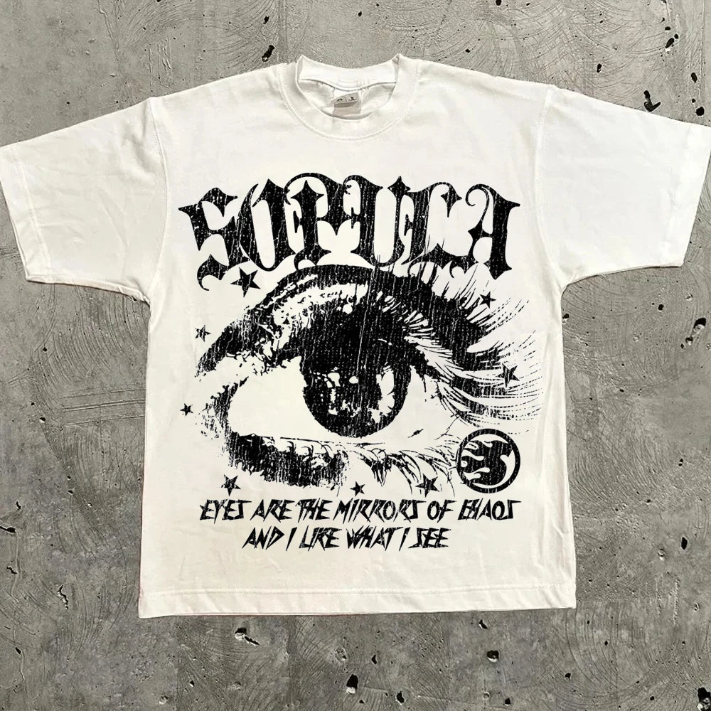 Hip Hop Original Style Letter Pattern T-shirt Y2K Style Men's T-shirt Summer Unisex Casual T-shirt Hip-hop