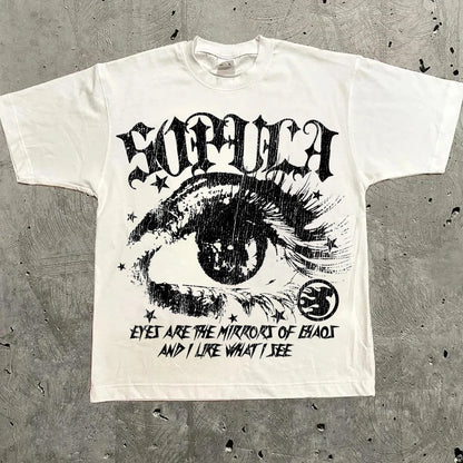 Hip Hop Original Style Letter Pattern T-shirt Y2K Style Men's T-shirt Summer Unisex Casual T-shirt Hip-hop