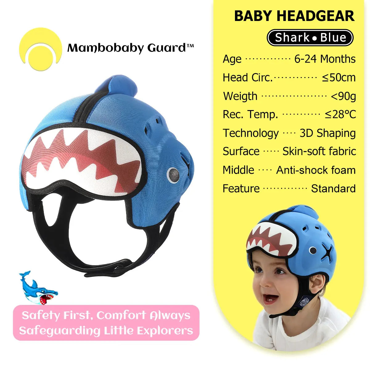 Mambobaby Guard Hat Rabbit Safe Anti-Shock Baby Helmet Toddler Head Protector Infant Headgear Learn Crawl Walk for Bump Fall