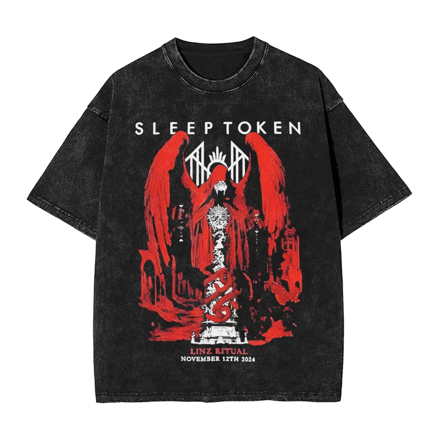 Sleep Rock Music Tokensd Even In Arcadia T Shirt Hip Washed Short Sleeve High Street T-Shirt Fashion for Men Women Streetwear