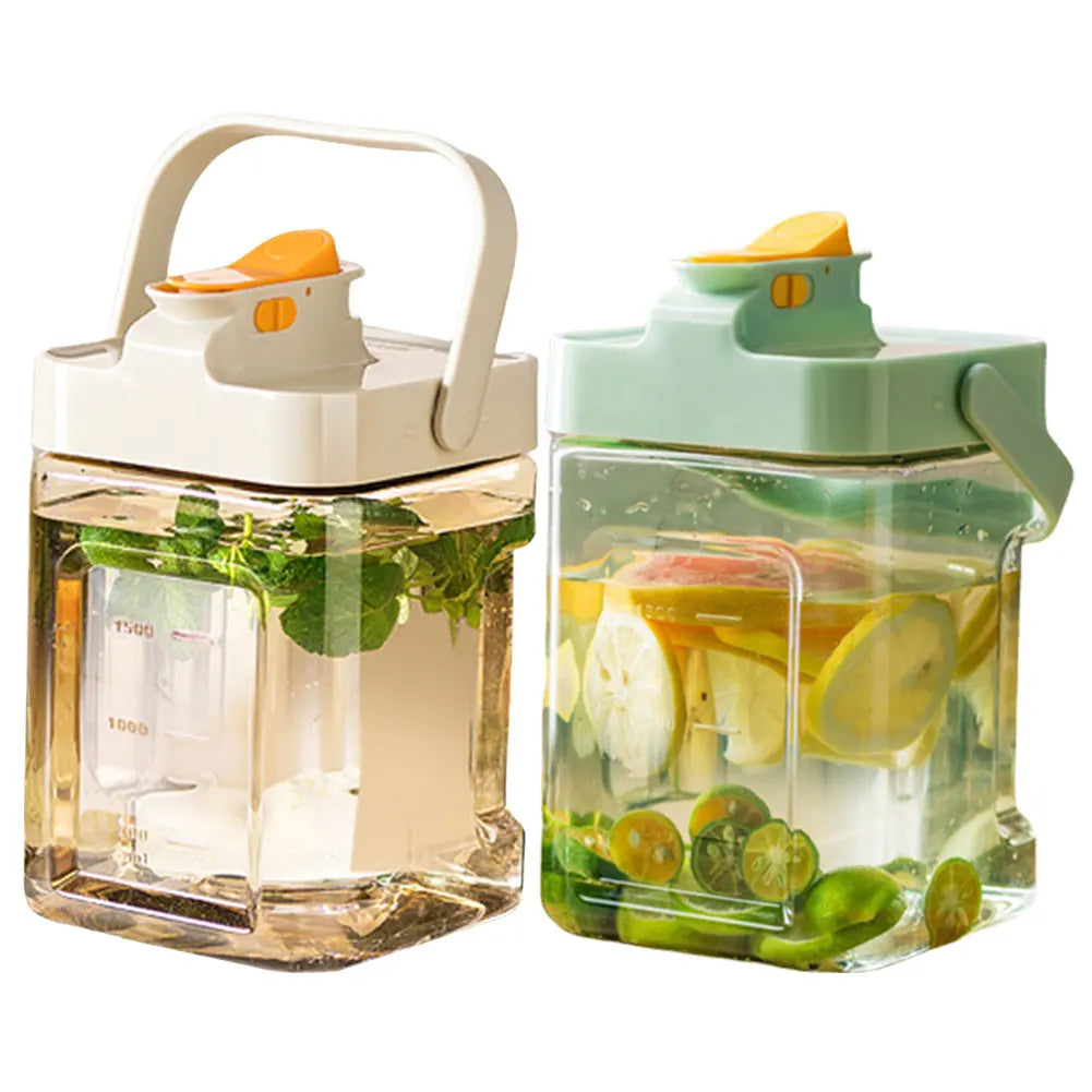 2.3L Refrigerator Cold Water Kettle Juice Water Jug with Spigot Iced Beverage Dispenser Outdoor Camping Liquid Drink Container
