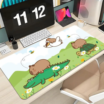 Cute Capybara Mouse Pad Keyboard Mousepad lauge 1200X600 mm Desk Mat PC Gamer Office Carpet Home Table pad