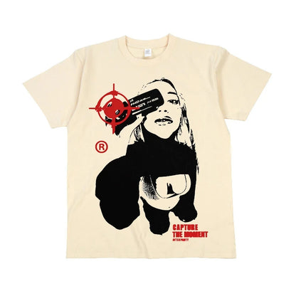 Streetwear Fashion Y2k Style 90s Cool Girls Punk Graphics Men Women Top Vintage Punk Tee Casual Short Sleeve T-shirt Summer Tees