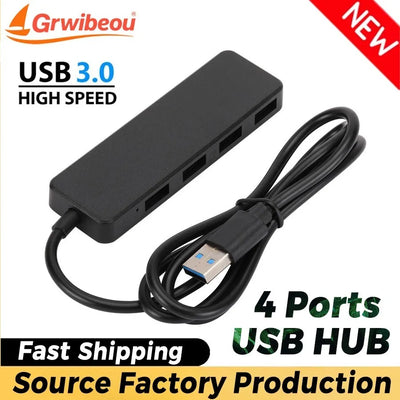 4 Port USB 3.0 Hub USB HUB Multi USB Splitter Adapter for Xiaomi Lenovo Macbook Pro 13 15 Air Pro PC Computer Accessories