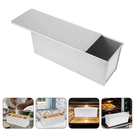 750g Loaf Tin With Lid Non-stick Bread Toast Mold Bread Pan Loaf With Lid Bakeware Cover Nonstick Baking Mold Pans Lids Trays