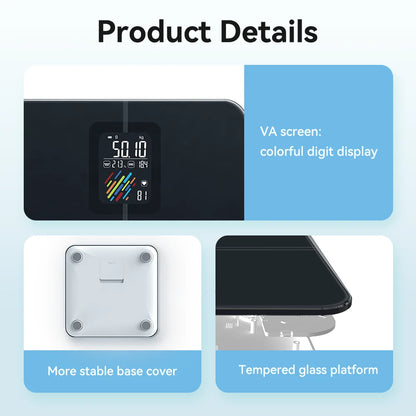 TFT Screen Body Weight Scales,Body Fat Scales,Smart BMI Scales Fat Water and Muscle,Weight Scales with 16 Body data Heart