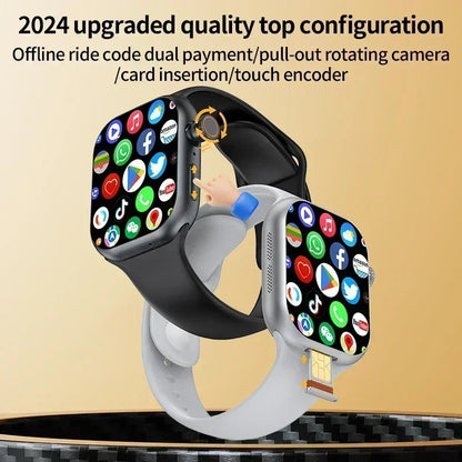 5G Smartwatch Global Version 2.29 Inch AMOLED Display with 180 Degree Rotating Camera Supports SIM Card WiFi GPS Video Calling
