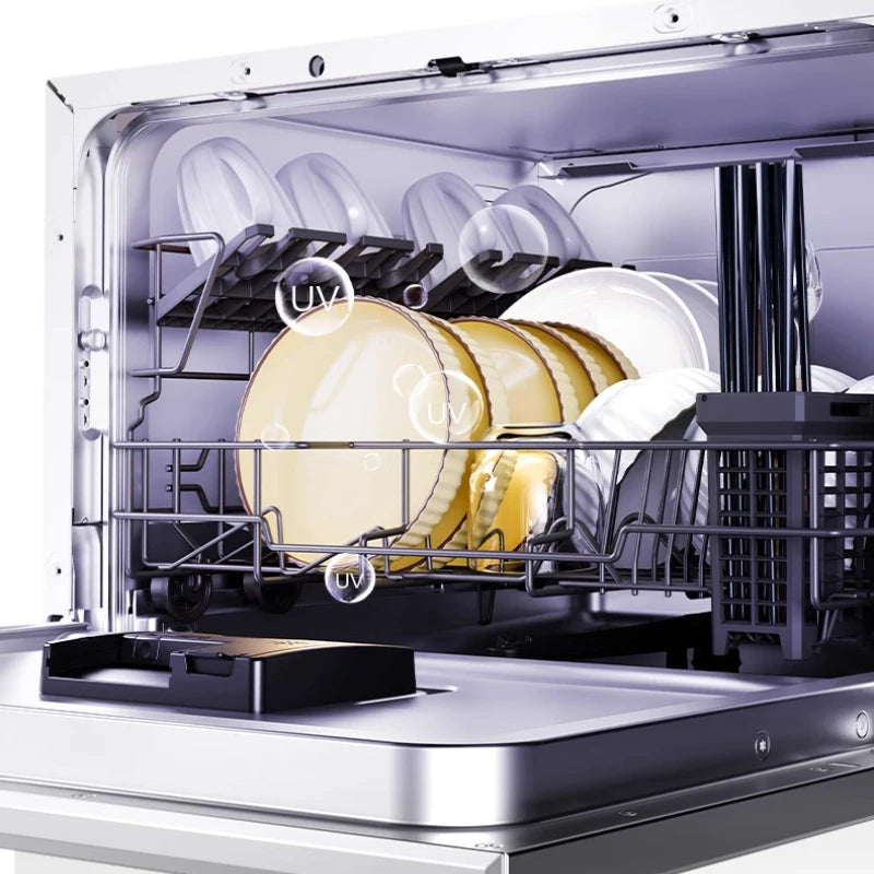 Dishwasher 6 Sets of Desktop Embedded Small Household Fully Automatic Dish Washers Посудомоечная Машина 60cm Посудамойка